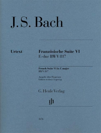 Bach French Suite VI  w/o fingering