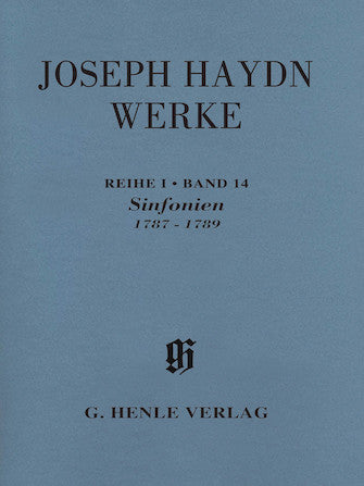 Haydn Sinfonias 1787-1789 Complete Edition With Critical Report Series 1/vol. 14 Paperbound