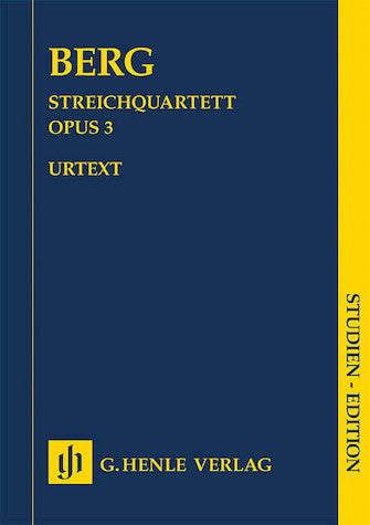 Berg: String Quartet, No. 3 (Study Score)