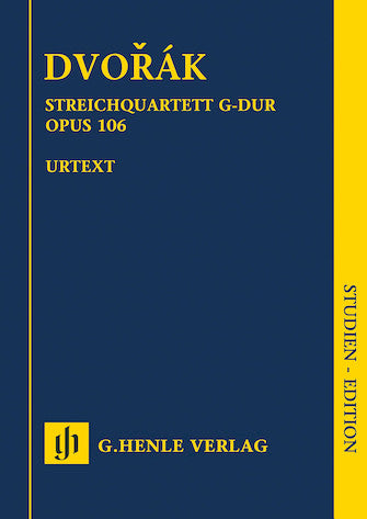 Dvořák: String Quartet in G Major, Op. 106 (Study Score)