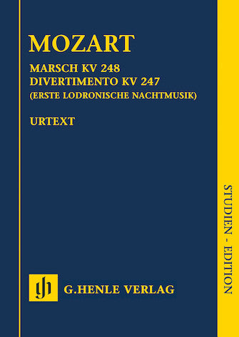 Mozart March K. 248 & Divertimento K. 247 (First Lordon Night Music) Study Score