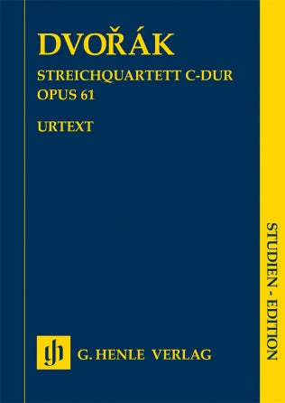 Dvorak String Quartet in C Major, Op. 61 (Study Score)