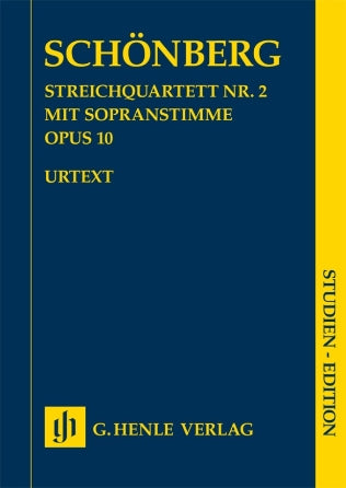 Schoenberg String Quartet Opus 10 No 2 with Soprano Study Score