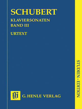 Schubert Piano Sonatas - Volume 3 Study Score