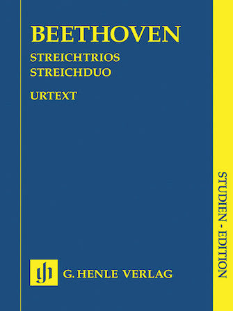 Beethoven String Trios Op. 3, 8, and 9 and String Duo WoO 32 Study Score