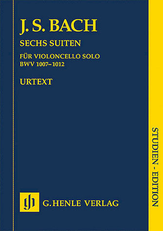 Bach 6 Suites For Violoncello Bwv 1007-1012 Study Score