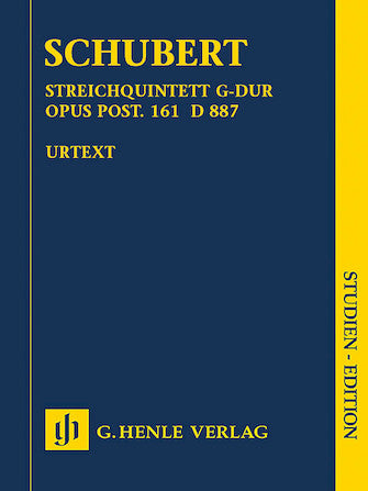 Schubert String Quartet G-major Op. Post. 161 D 887 Study Score