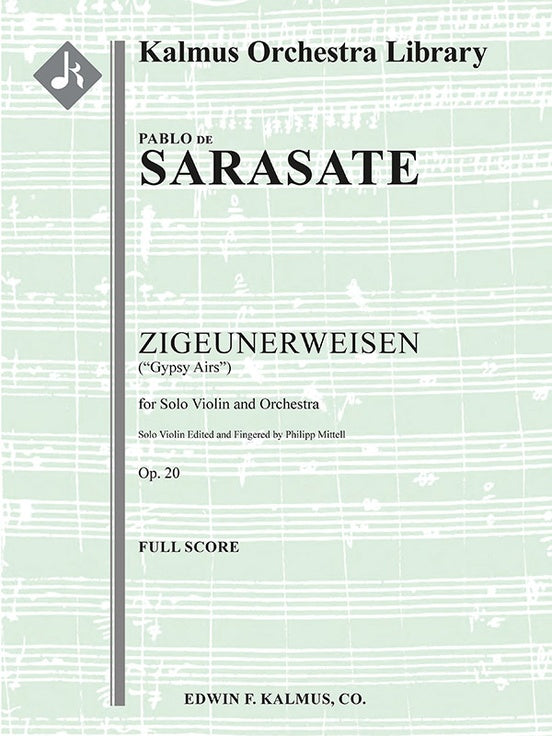 Sarasate Zigeunerweisen (Gypsy Airs), Op. 20 Full Score