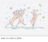 Card: AB Peace on Earth Dancing Reindeer Single Card