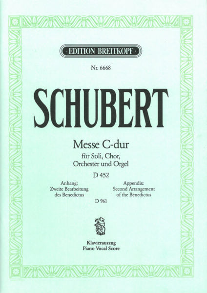 Schubert Mass in C major D 452 (Opus 48)