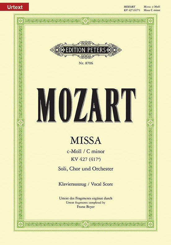 Mozart Mass in C minor K427 Vocal Score