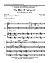 Cabena The Day of Pentecost SATB