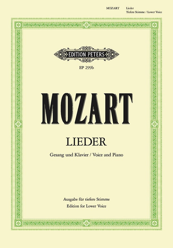 Mozart Songs (Lower Voice)