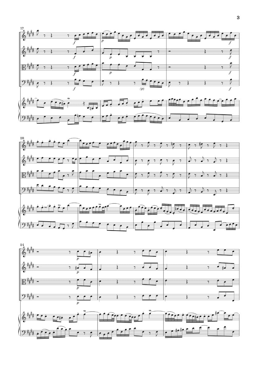 Bach Keyboard Concerto Nr. 2 E-dur BWV 1053 Study Score