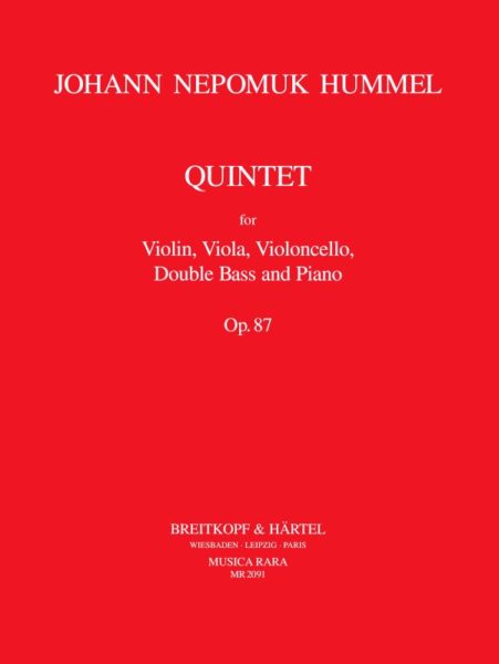 Hummel Piano Quintet in Eb minor Op. 87