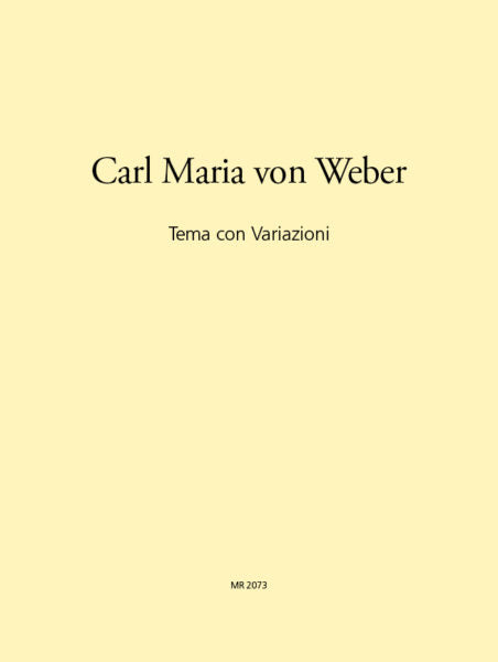 Weber Tema con Variazioni (Theme and Variations) for Wind Ensemble
