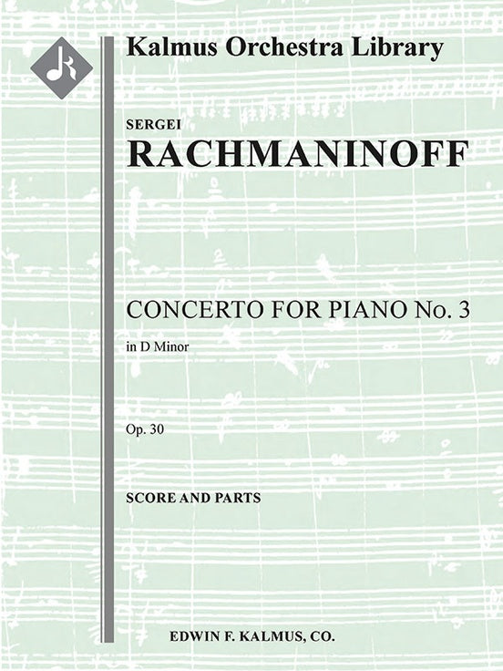 Rachmaninoff Concerto for Piano No. 3 in D minor, Op. 30 Full Score