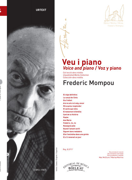 Mompou Volume 4 Voice and Piano