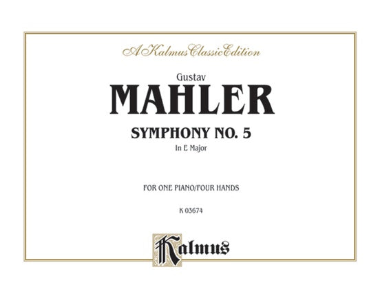 Mahler Symphony No 5 for 1 Piano 4 Hands