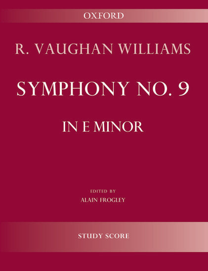 Vaughan Williams Symphony No 9 Study score