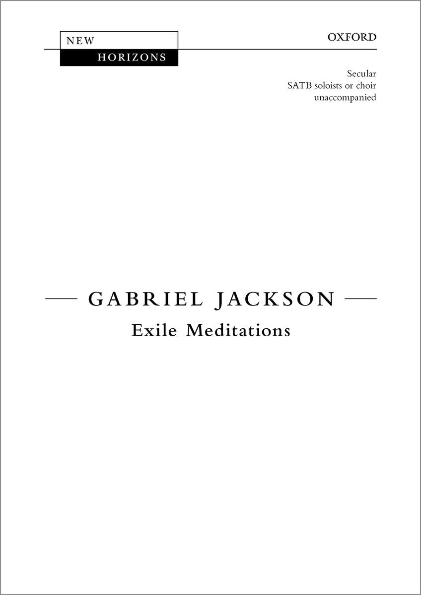 Jackson Exile Meditations Vocal score