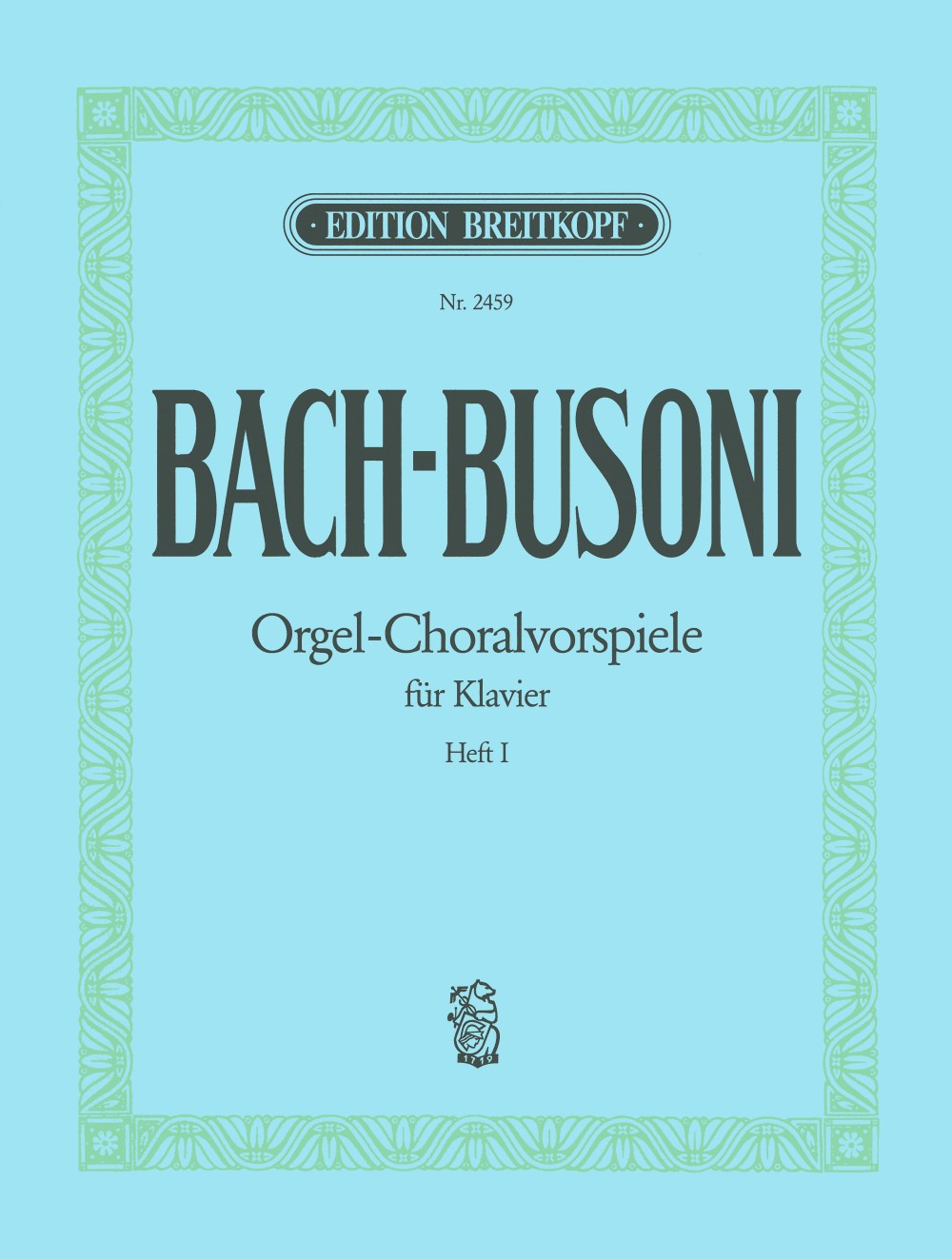 Bach Busoni Choral Preludes Volume 1 for Piano