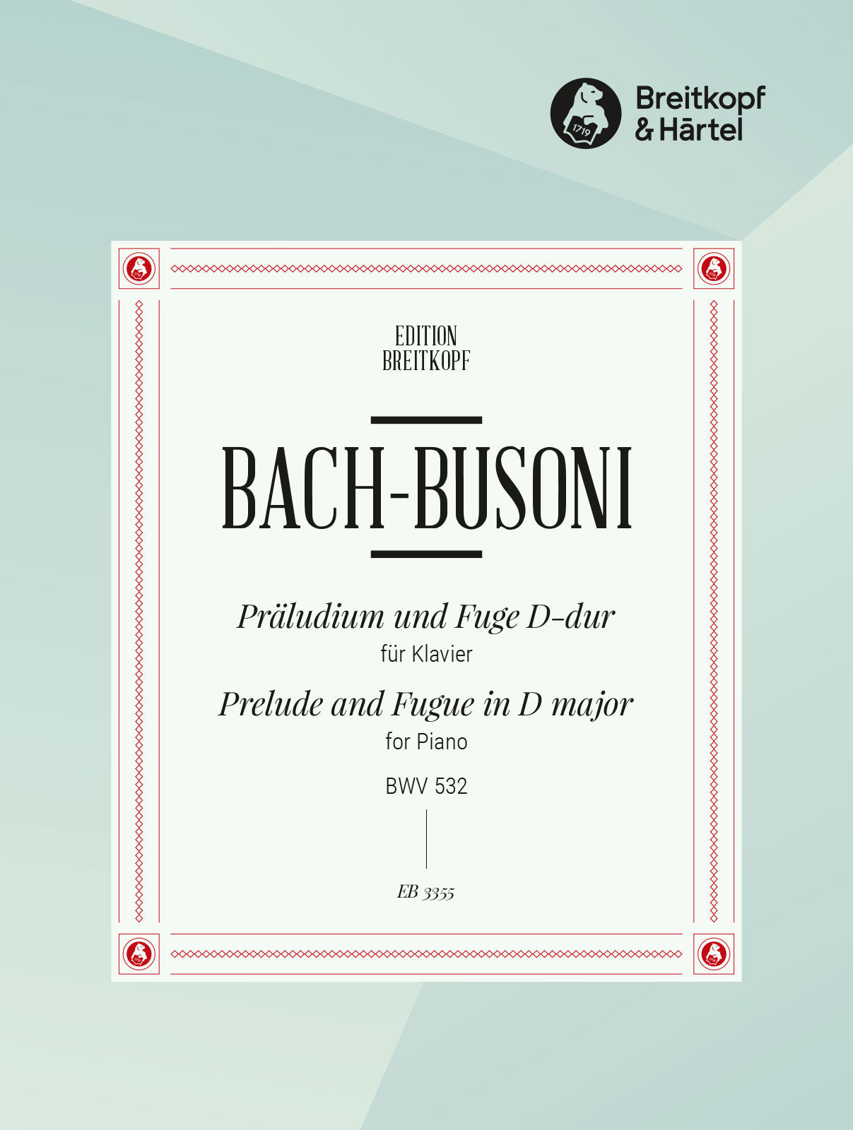 Busoni Bach Prelude Fugue in D major BWV 532 for Piano