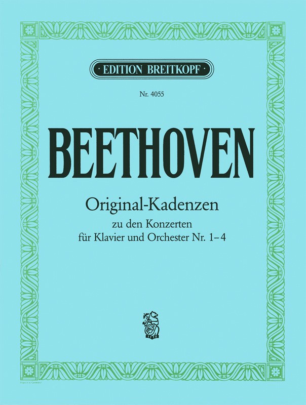 Beethoven 8 original cadenzas for the Piano Concertos Nos. 1, 2, 3, and 4