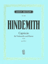 Hindemith Capriccio in A major Op. 8/1