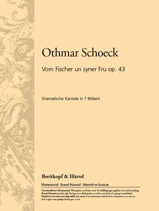 Schoek Vom Fischer un syner Fru Op. 43 Vocal Score