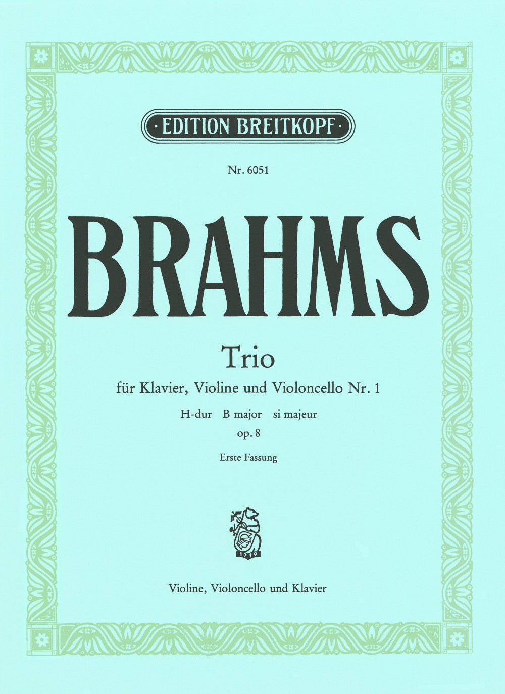 Brahms Piano Trio No 1 in B major Opus 8 (Version 1)