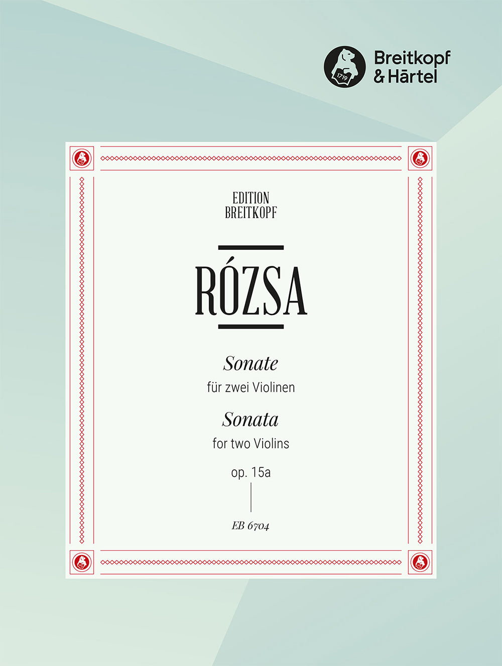 Rozsa Sonata for 2 Violins Op. 15a