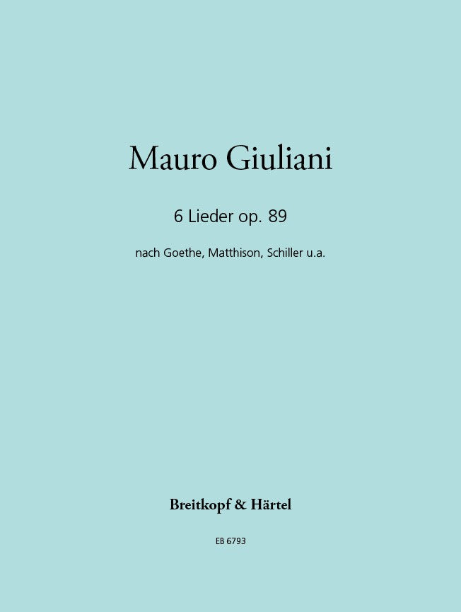 GIULIANI SECHS LIEDER OP 89