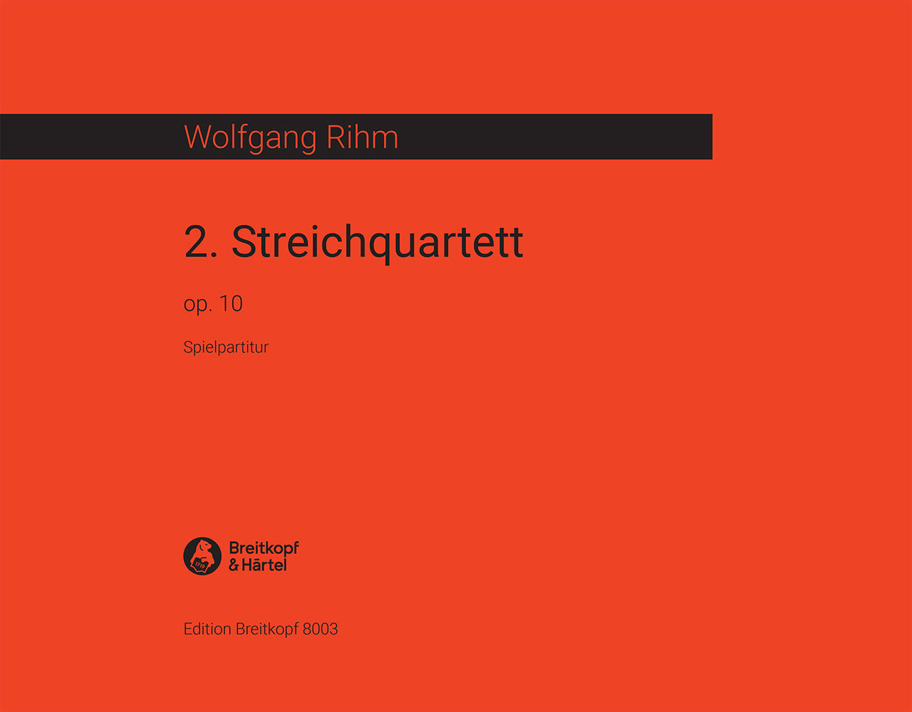 Rihm String Quartet No. 2 op 10 Full Score