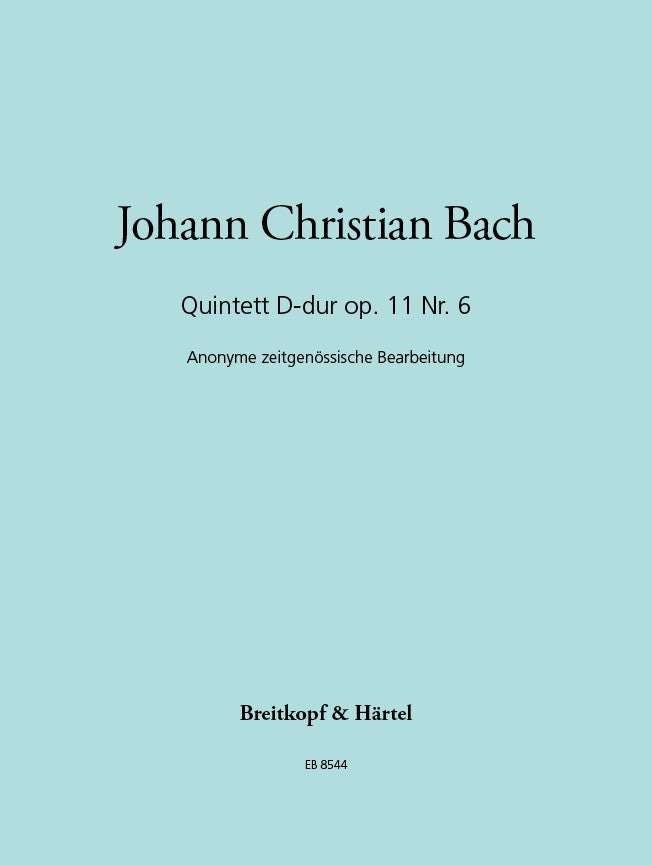 JC Bach Quintet in D major Op. 11 No. 6