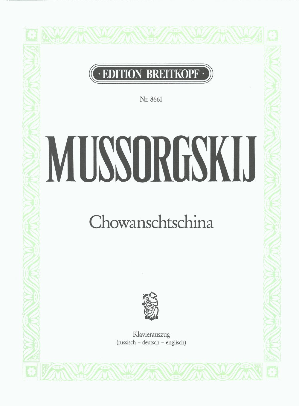 Moussorgsky Chowanschtschina