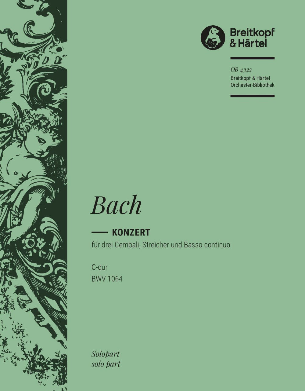 Bach Harpsichord Concerto in C major BWV 1064, Harpsichord I solo