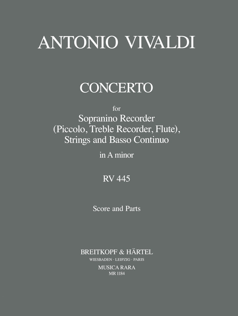 Vivaldi: Concerto in A minor, RV 445