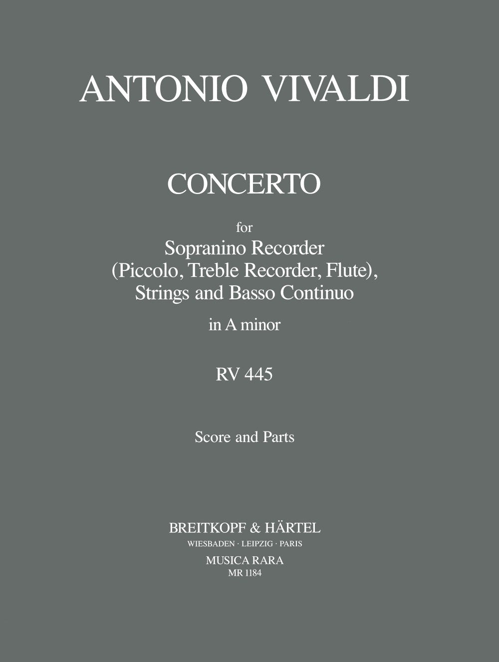 Vivaldi Concerto in A minor RV 445