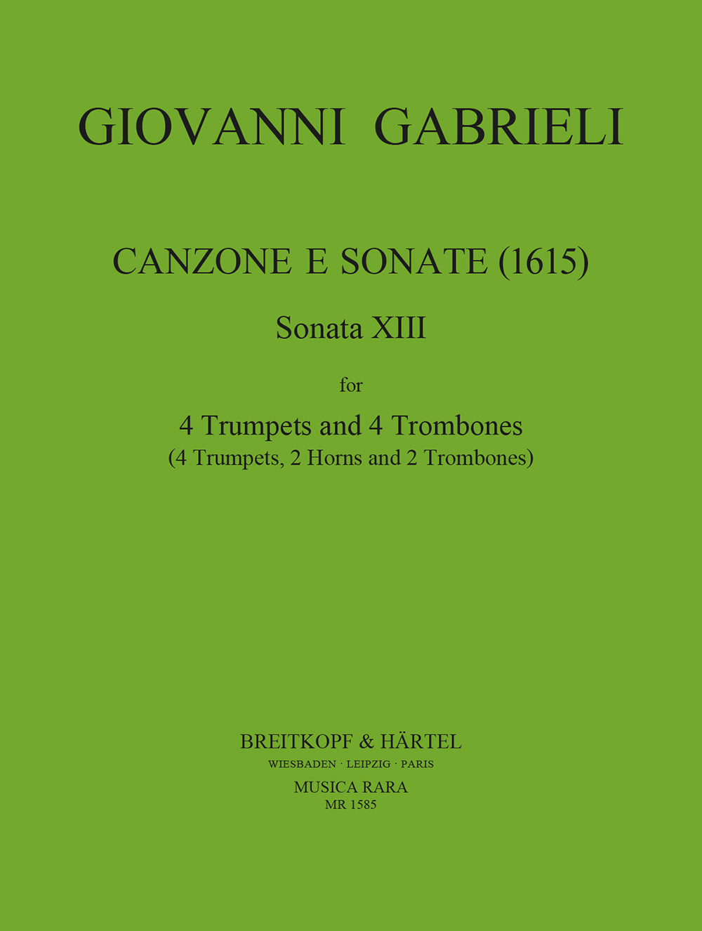 Gabrielli Canzone e Sonate (1615) No. 13