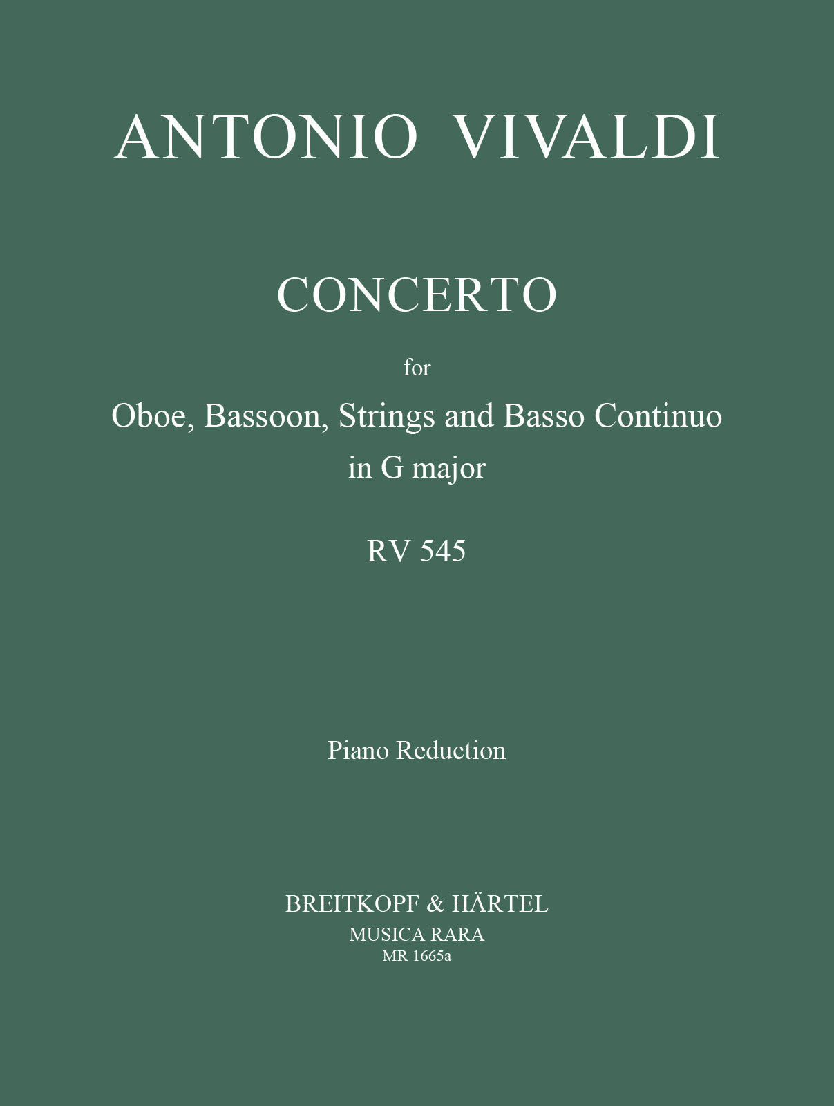 Vivaldi Concerto in G major RV 545 for Oboe and Bassoon