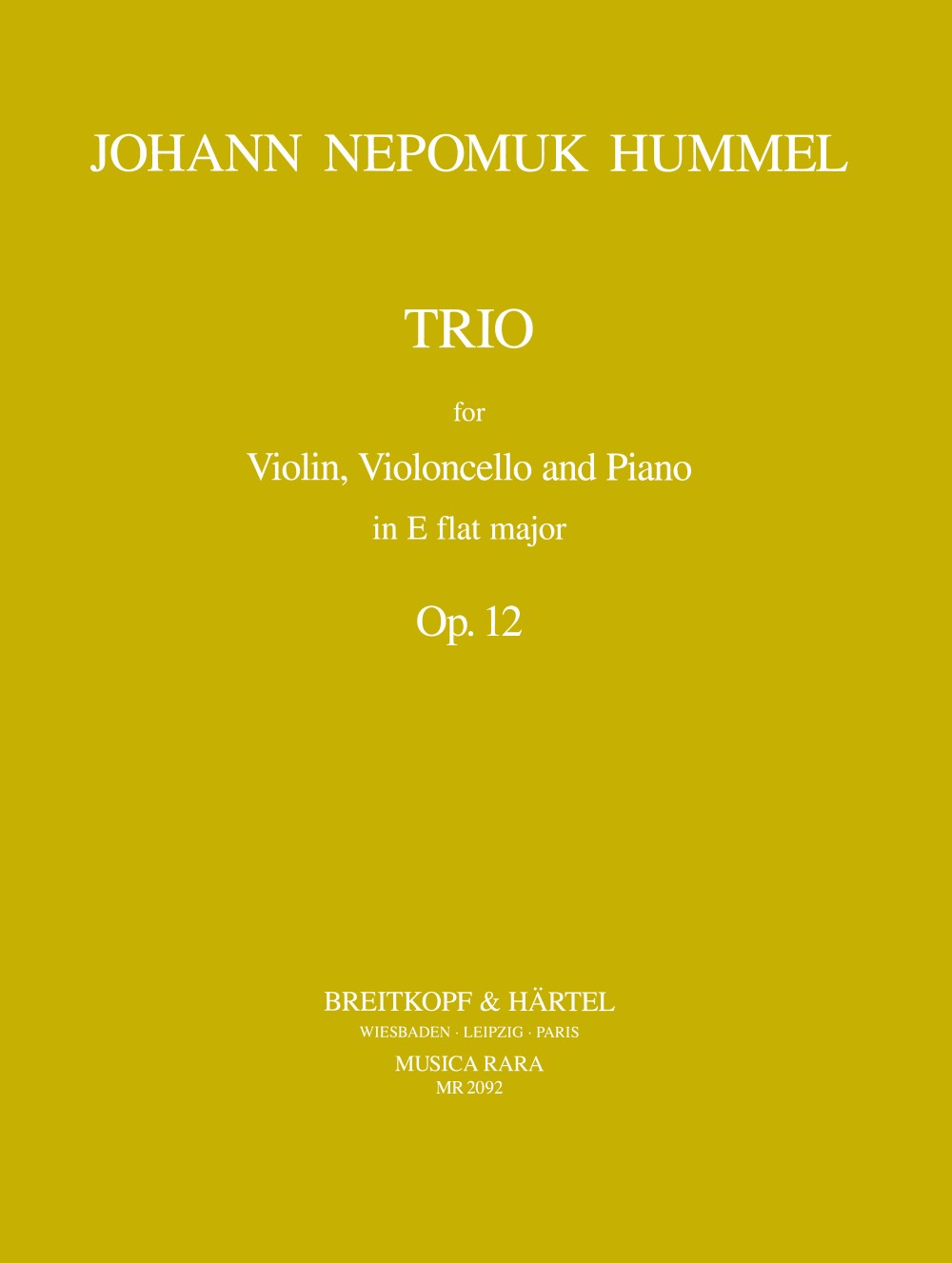 Hummel Piano Trio Eb Op. 12