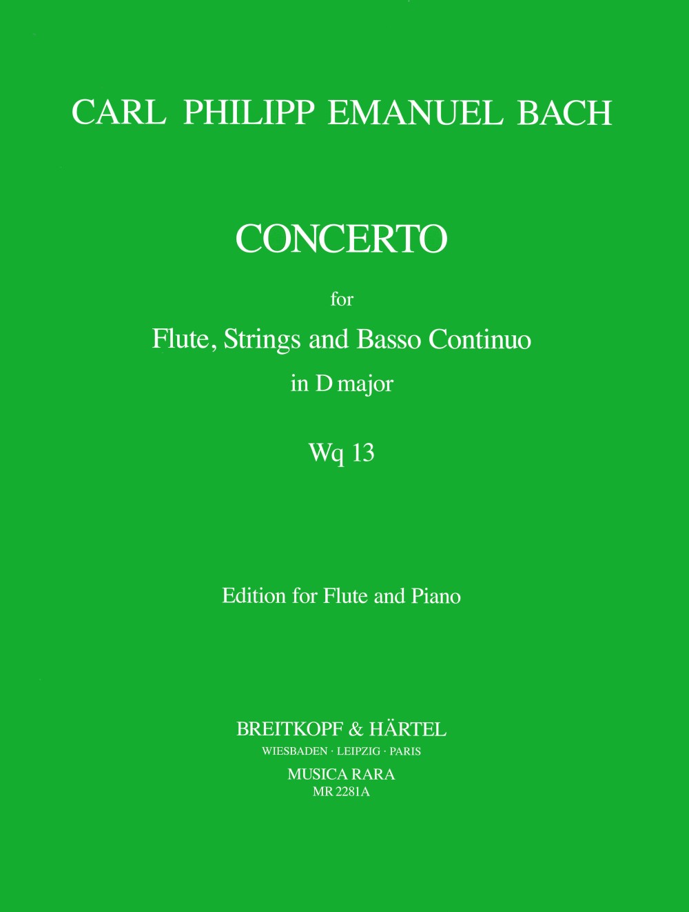 Carl Philipp Emanuel Bach: Flute concerto in D major Wq 13