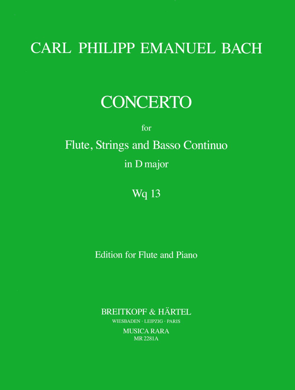 Carl Philipp Emanuel Bach: Flute concerto in D major Wq 13