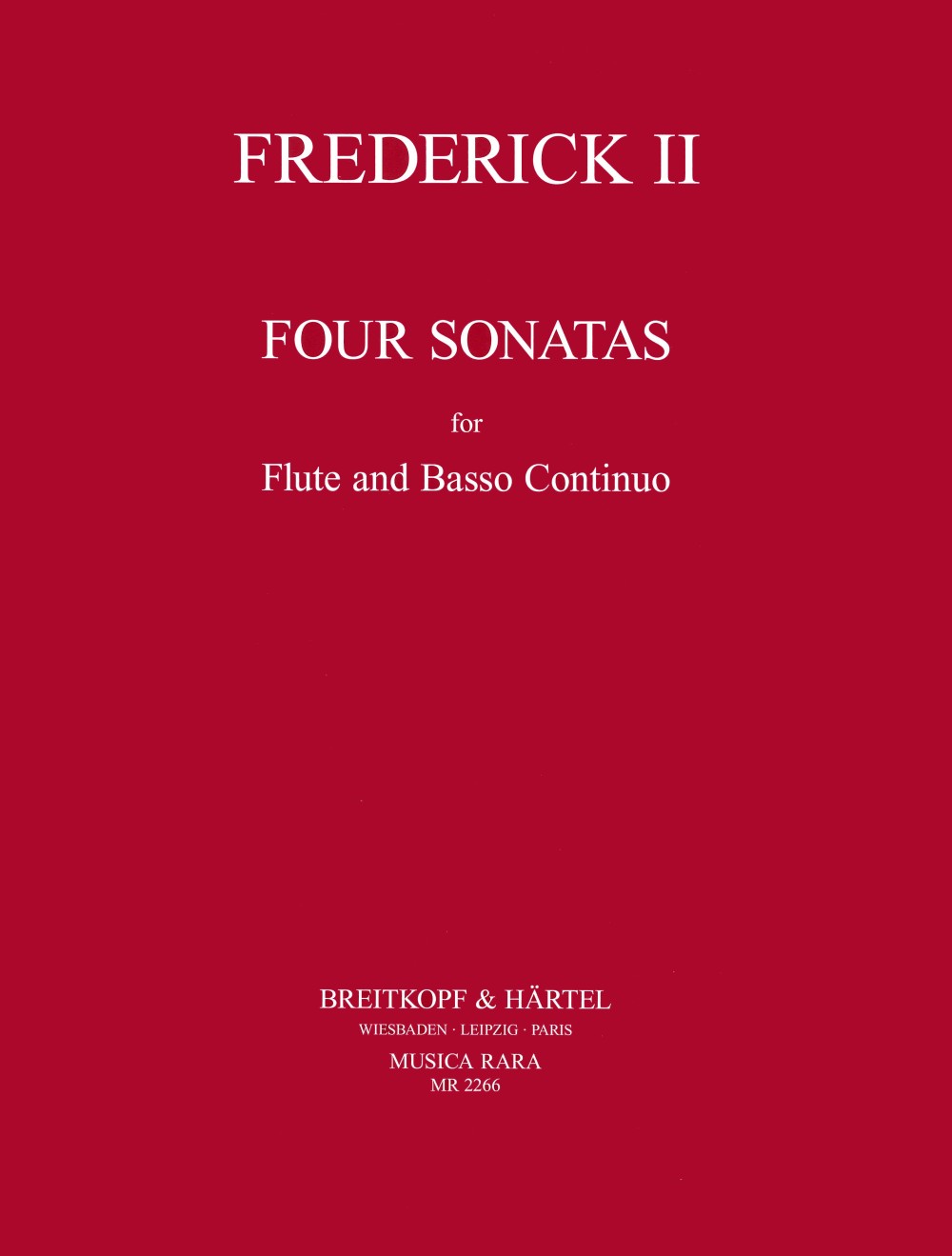 Frederick the Great:  Four Sonatas