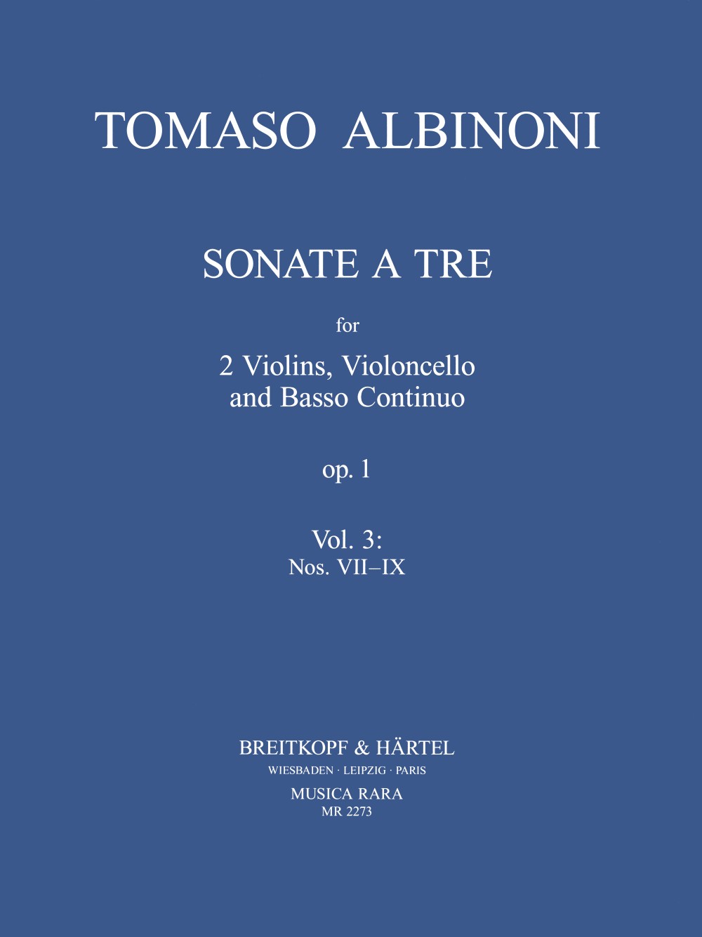 Albinoni 3 Sonatas from Opus 1