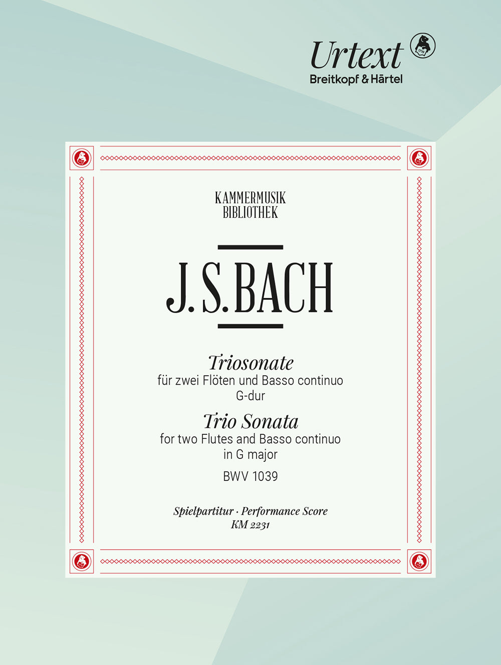 Bach Trio Sonata in G major BWV 1039 for 2 Flutes & Basso Continuo