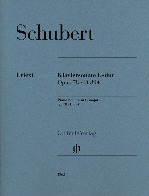 Schubert Piano Sonata In G Major D894 Revised Edition