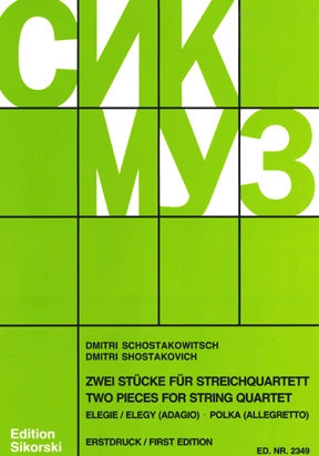 Shostakovich Adagio and Allegretto - 2 movements for String Quartet
