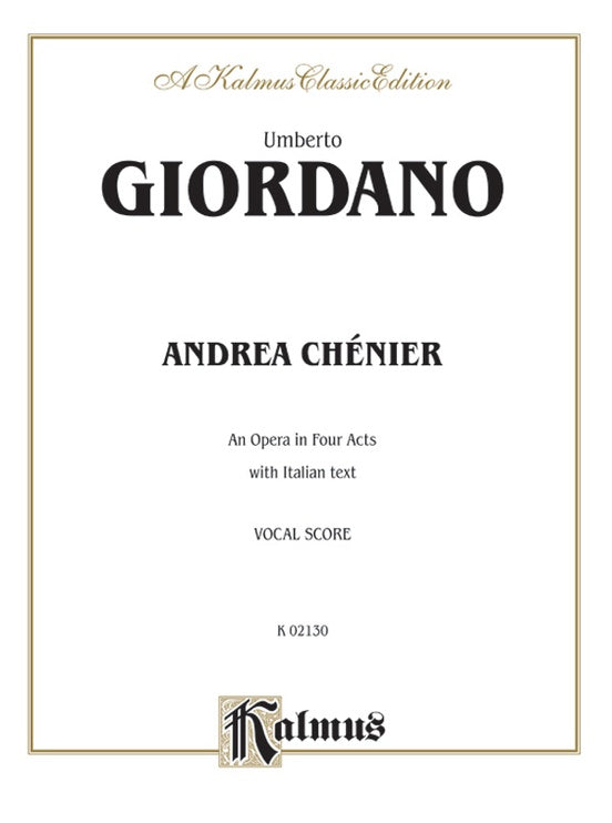 Giordano Andrea Chenier Vocal Score